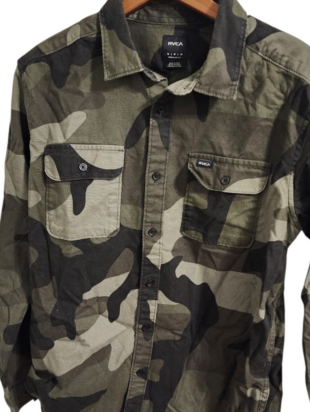 Rvca Camo Button Down